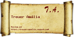 Treuer Amália névjegykártya